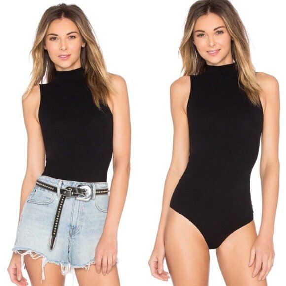 NWT Commando Seamless Mockneck Thong Bodysuit in Black - Picture 1 of 10